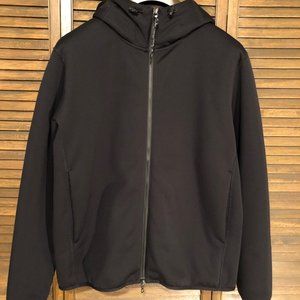 Rag & Bone Men's Black Fleece-Lined Tactic Hooded Jacket - Large